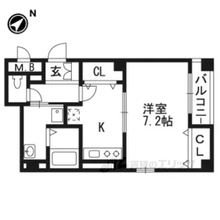 アルモニー琵琶湖【1階】の間取り