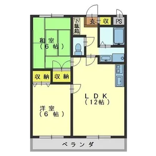 フェール・メゾンFUJINAGA B棟【2階】の間取り