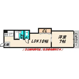 シティハイツ関目【5階】の間取り