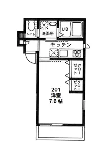ボナフォルトゥーナ恵比寿【2階】の間取り