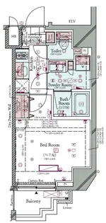 コンシェリア麻布十番 <TOKYO PREMIUM>【2階】の間取り