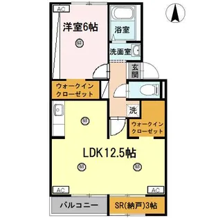 グリーンセトル B【2階】の間取り