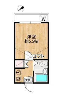 レオパレス千駄木B棟【1階】の間取り