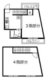 ニチエーイン日野【4階】の間取り