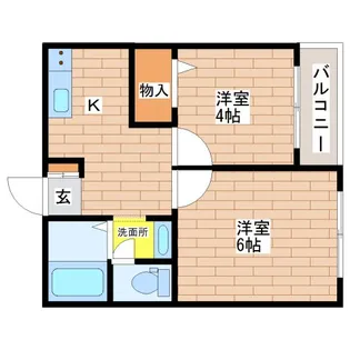金沢マンション【4階】の間取り