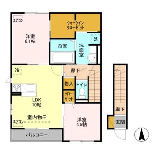 リーヴ ゴーシュII【2階】の間取り