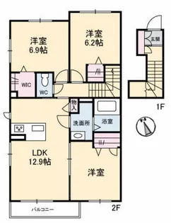 Serena Garden B棟【2階】の間取り