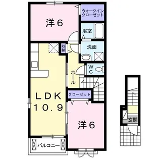ティ・プルメリア【2階】の間取り