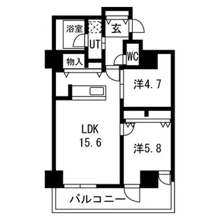 シティコート目黒【7階】の間取り