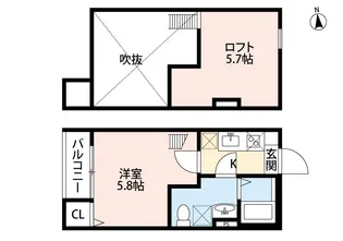 bright maison【2階】の間取り