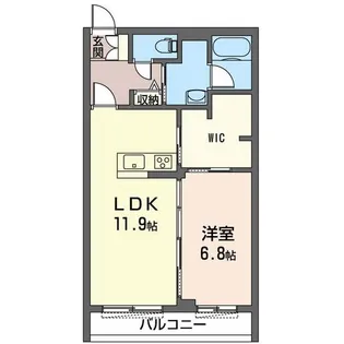 フェリシード八幡【1階】の間取り