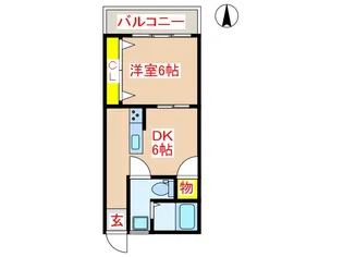隼人マンション【4階】の間取り