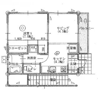 レジデンスはなさき【1階】の間取り