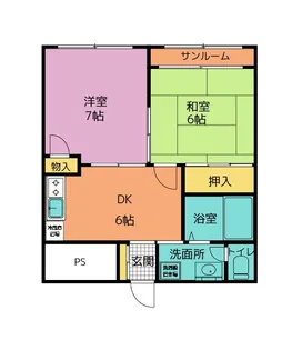 ツインシャンテ【1階】の間取り