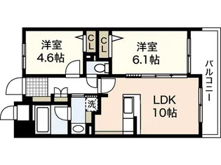 アーバンライフ白島【9階】の間取り