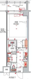 ハーモニーレジデンス新宿御苑 THE EAST【1階】の間取り