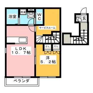 フォレストメゾン蔵子【2階】の間取り