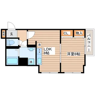 ディオコート長町【3階】の間取り