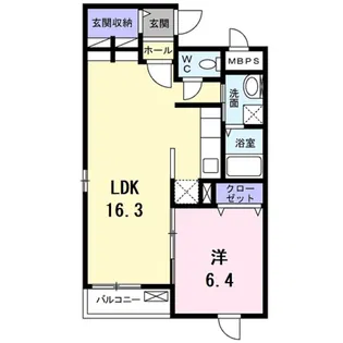 schone小町【1階】の間取り