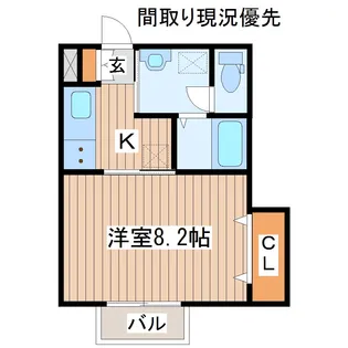 アスコット志波町イースト【1階】の間取り