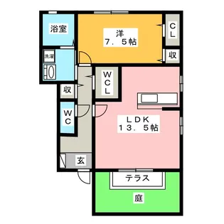 パステルプラザ長良公園 A棟【1階】の間取り