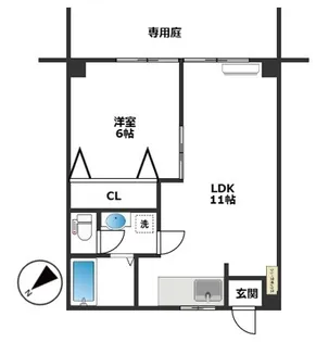 フルールメゾン【1階】の間取り