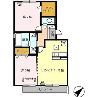 メルベーユMII【1階】の間取り