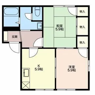 バーニアISHIZAKI【1階】の間取り