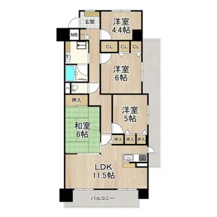 ソルプラーサ堺【2階】の間取り