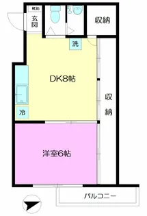シモコシハイツ【3階】の間取り