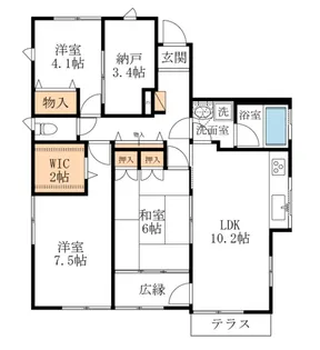 宿河原ヘーベルハウス【1階】の間取り
