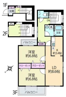 III.T.M.YOTSUYA【3階】の間取り