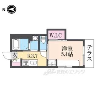 ライトハウスウエスト【1階】の間取り