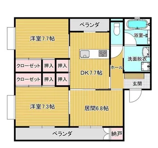近見大仙1【3階】の間取り