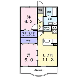 ヒル フィールド ブリーズ館【3階】の間取り
