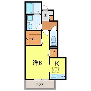フィオーレ中前田【1階】の間取り