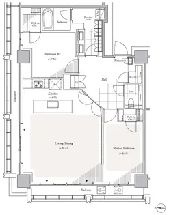 リビオレジデンス西麻布【28階】の間取り