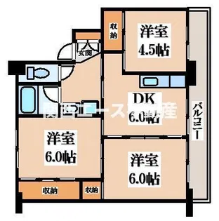 ビレッジハウス三草【2階】の間取り