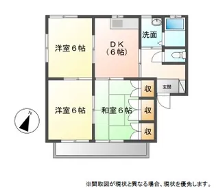 リーサイドクレセント【1階】の間取り