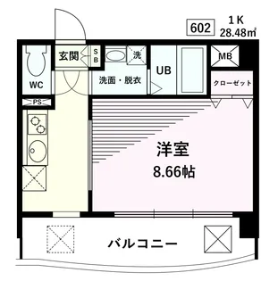 リバーサイド花みずき【6階】の間取り