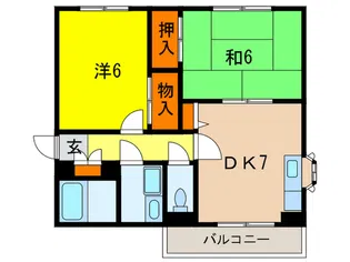 ハイツシャンテ【2階】の間取り