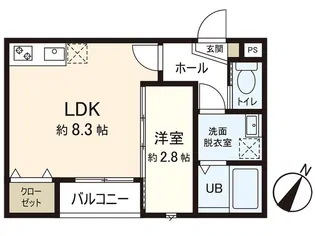 Azul八木山II【3階】の間取り