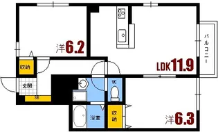 メゾンユミ【1階】の間取り