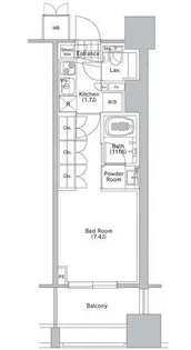 コンフォリア渋谷WEST【9階】の間取り