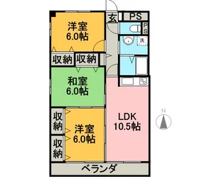 セラフィノII【10階】の間取り