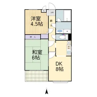 ジュネス町田【2階】の間取り