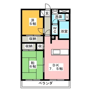 ルインズワタナベ【3階】の間取り