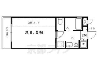 サンフェスタ東福寺 A棟 B棟【3階】の間取り