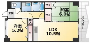 ガーデンコート楠ケ丘【5階】の間取り