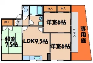 フィアホイザーツヴァイト【1階】の間取り